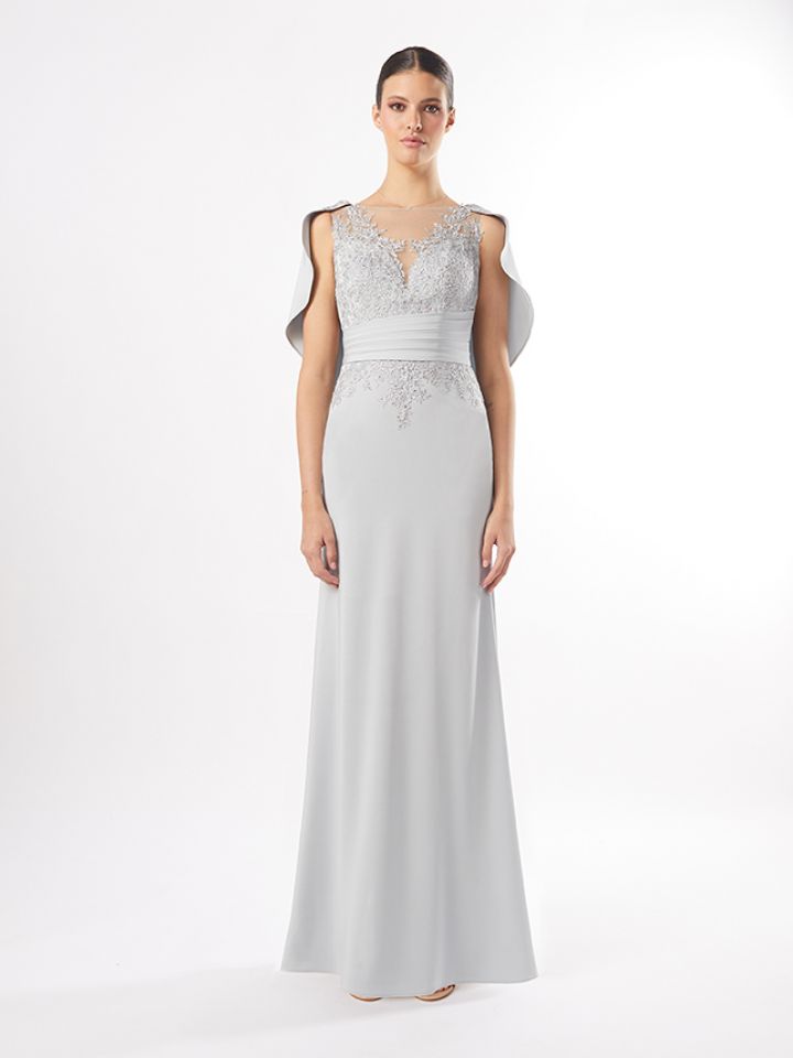 Perline Vestiti Perla Perline Grigio Perla Vestito Abito Cerimonia