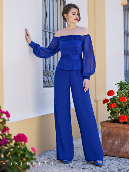 Tuta blu royal Sonia Peña 2025